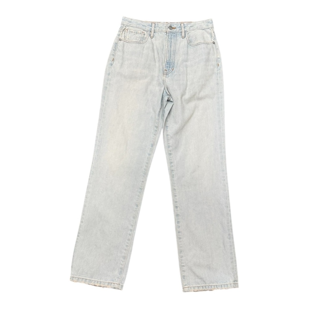 OuterKnown Sz 27 Straight Leg Jeans 
Light Wash Pale Blue Rigid No Stretch Denim